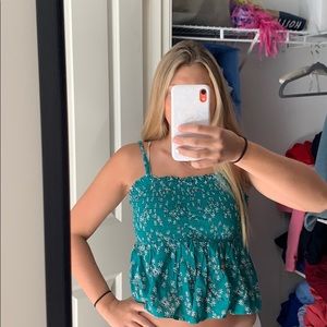NEW WITH TAGS flowy green top